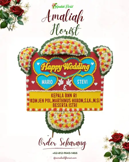 Papan Bunga Pernikahan Argotirto